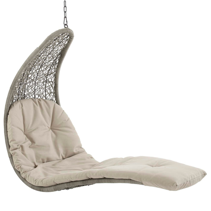 Landscape Outdoor Patio Hanging Chaise Lounge Swing Chair – Stylish Comfort for Your Backyard Retreat