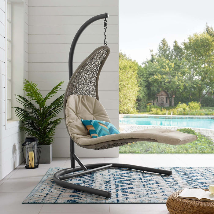 Landscape Outdoor Patio Hanging Chaise Lounge Swing Chair – Stylish Comfort for Your Backyard Retreat