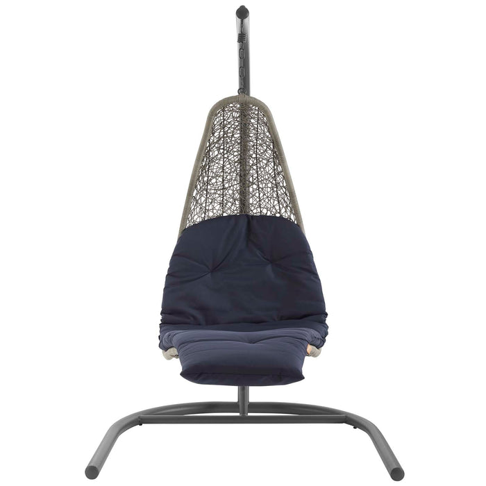 Landscape Outdoor Patio Hanging Chaise Lounge Swing Chair – Stylish Comfort for Your Backyard Retreat
