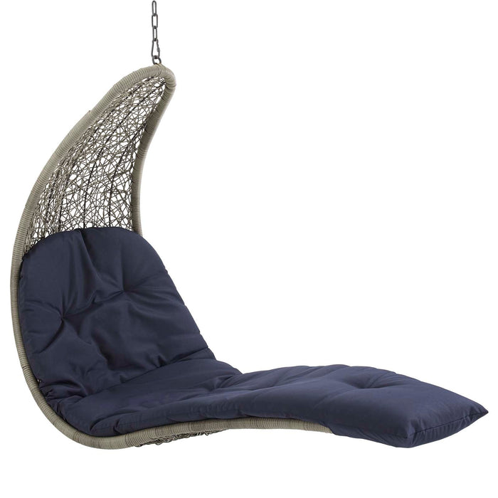 Landscape Outdoor Patio Hanging Chaise Lounge Swing Chair – Stylish Comfort for Your Backyard Retreat