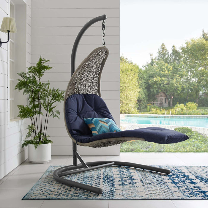Landscape Outdoor Patio Hanging Chaise Lounge Swing Chair – Stylish Comfort for Your Backyard Retreat