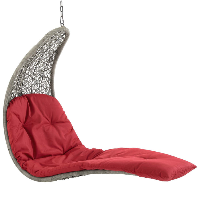 Landscape Outdoor Patio Hanging Chaise Lounge Swing Chair – Stylish Comfort for Your Backyard Retreat