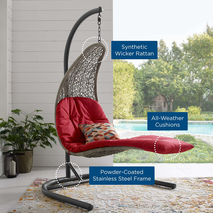 Landscape Outdoor Patio Hanging Chaise Lounge Swing Chair – Stylish Comfort for Your Backyard Retreat