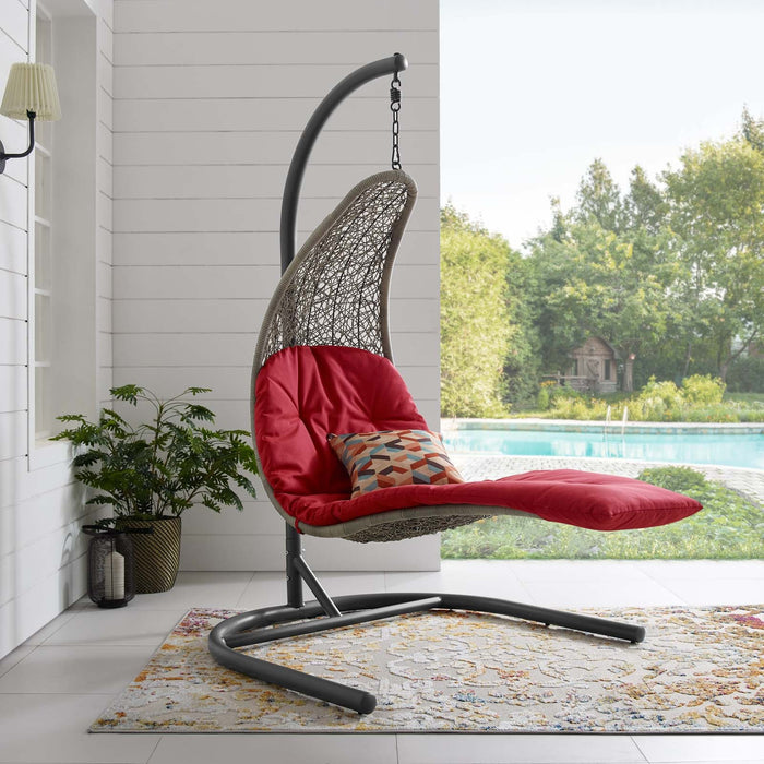Landscape Outdoor Patio Hanging Chaise Lounge Swing Chair – Stylish Comfort for Your Backyard Retreat