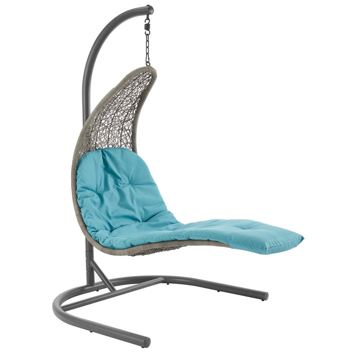 Landscape Outdoor Patio Hanging Chaise Lounge Swing Chair – Stylish Comfort for Your Backyard Retreat