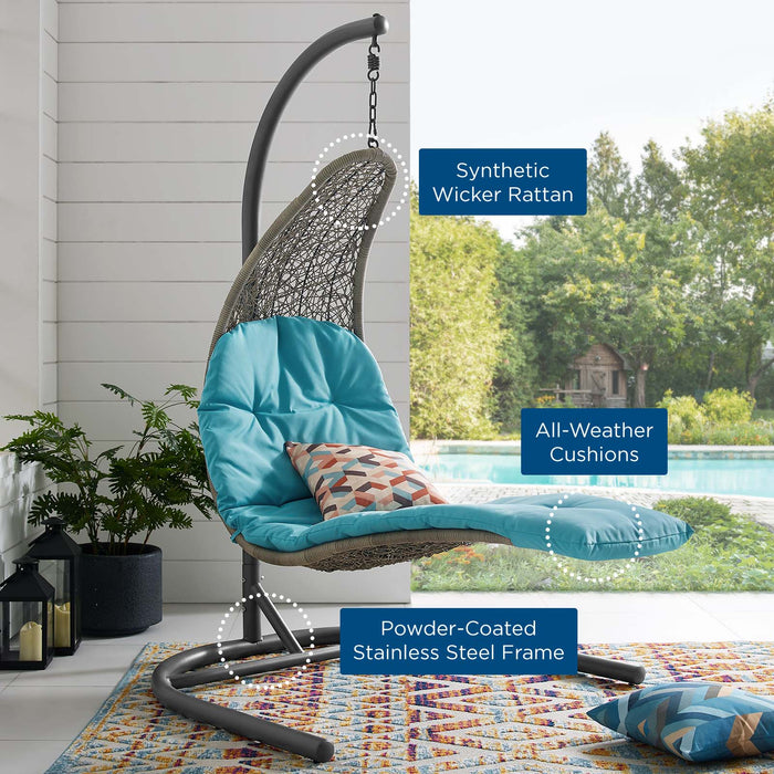 Landscape Outdoor Patio Hanging Chaise Lounge Swing Chair – Stylish Comfort for Your Backyard Retreat