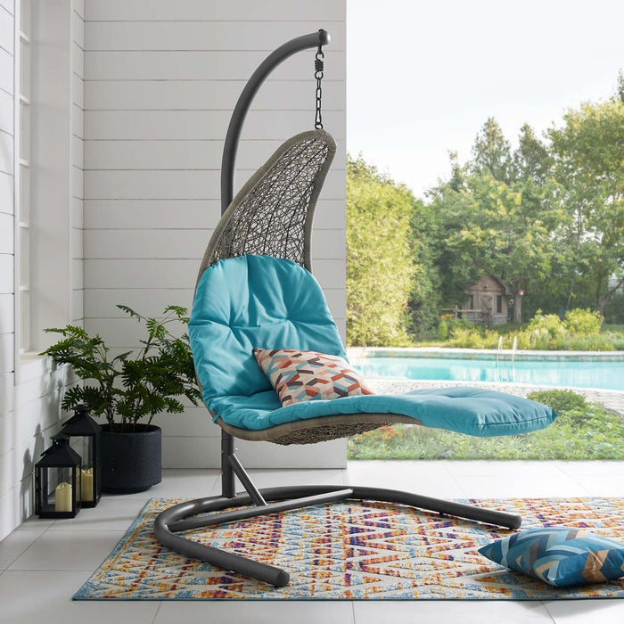 Landscape Outdoor Patio Hanging Chaise Lounge Swing Chair – Stylish Comfort for Your Backyard Retreat