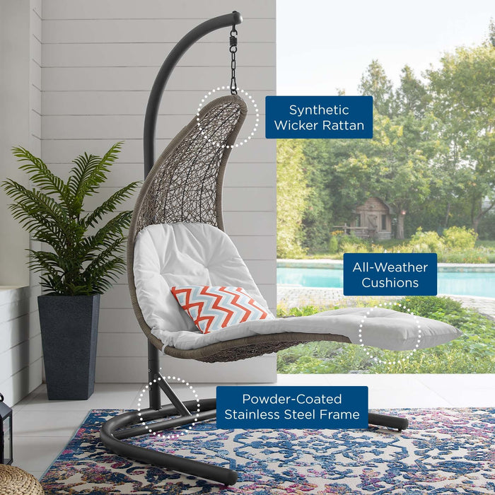 Landscape Outdoor Patio Hanging Chaise Lounge Swing Chair – Stylish Comfort for Your Backyard Retreat