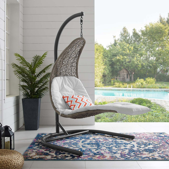 Landscape Outdoor Patio Hanging Chaise Lounge Swing Chair – Stylish Comfort for Your Backyard Retreat