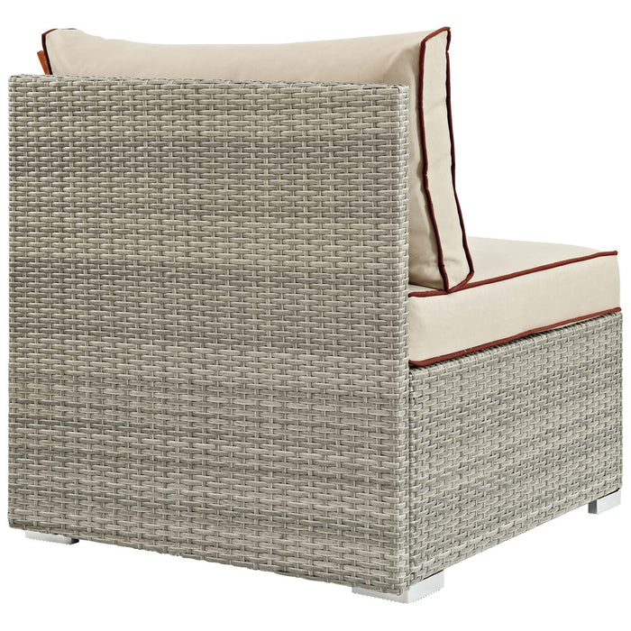 Repose Outdoor Patio Armless Chair - in lifestyle setting