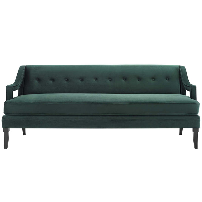Concur Button Tufted Performance Velvet Sofa - view 8