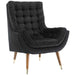 Modway Suggest Button Tufted Performance Velvet Lounge Chair Living Room Furniture - Features