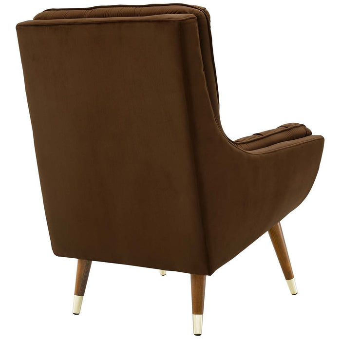 Modway Suggest Button Tufted Performance Velvet Lounge Chair Living Room Furniture - View 13