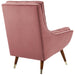Modway Suggest Button Tufted Performance Velvet Lounge Chair Living Room Furniture - View 19