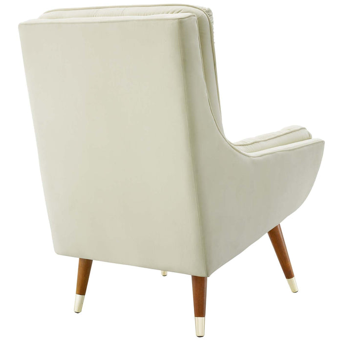 Modway Suggest Button Tufted Performance Velvet Lounge Chair Living Room Furniture - View 24