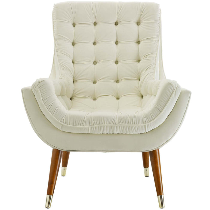 Modway Suggest Button Tufted Performance Velvet Lounge Chair Living Room Furniture - View 25