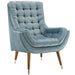 Modway Suggest Button Tufted Performance Velvet Lounge Chair Living Room Furniture - View 29