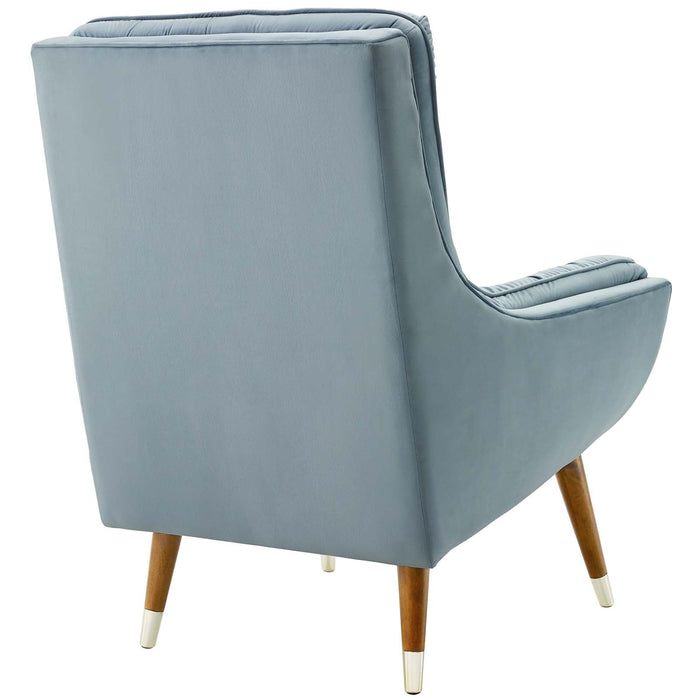 Modway Suggest Button Tufted Performance Velvet Lounge Chair Living Room Furniture - View 30