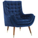 Modway Suggest Button Tufted Performance Velvet Lounge Chair Living Room Furniture - View 47