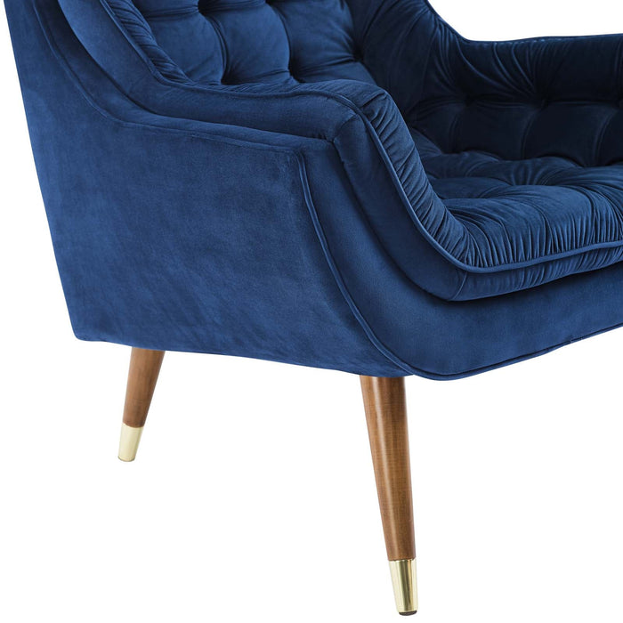 Modway Suggest Button Tufted Performance Velvet Lounge Chair Living Room Furniture - View 37