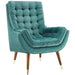 Modway Suggest Button Tufted Performance Velvet Lounge Chair Living Room Furniture - View 48