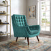 Modway Suggest Button Tufted Performance Velvet Lounge Chair Living Room Furniture - View 39