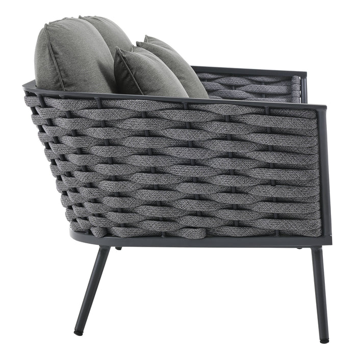 Stance Outdoor Patio Aluminum Loveseat - view 5