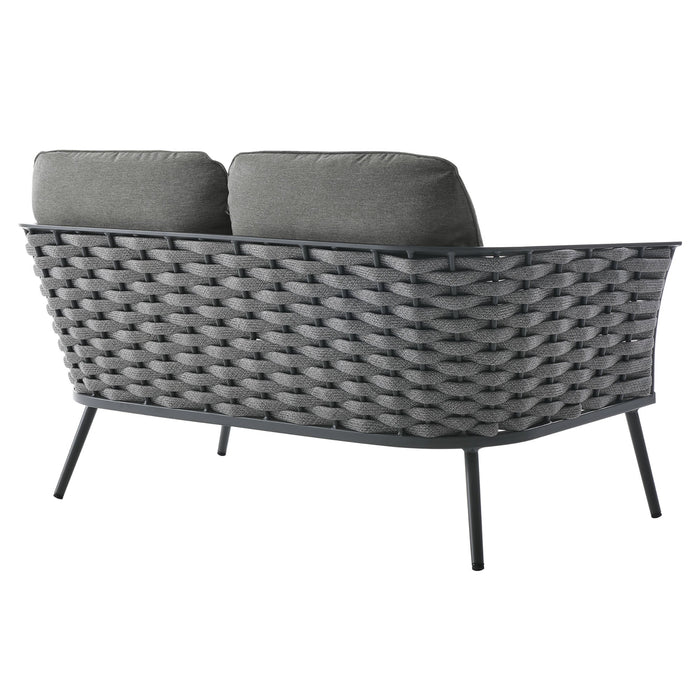 Stance Outdoor Patio Aluminum Loveseat - view 6