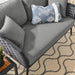 Stance Outdoor Patio Aluminum Loveseat - detail close-up