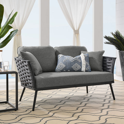 Stance Outdoor Patio Aluminum Loveseat - Modway \outdoor\sofas & sectionals