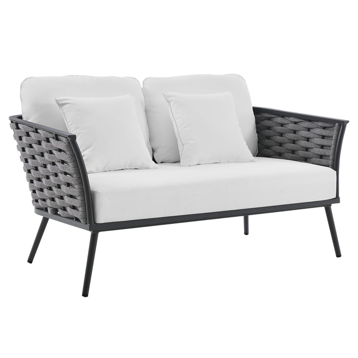 Stance Outdoor Patio Aluminum Loveseat - view 9