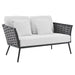 Stance Outdoor Patio Aluminum Loveseat - view 9