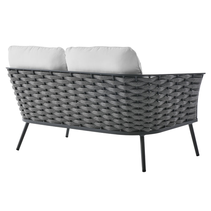Stance Outdoor Patio Aluminum Loveseat - view 13
