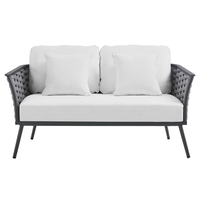 Stance Outdoor Patio Aluminum Loveseat - view 14
