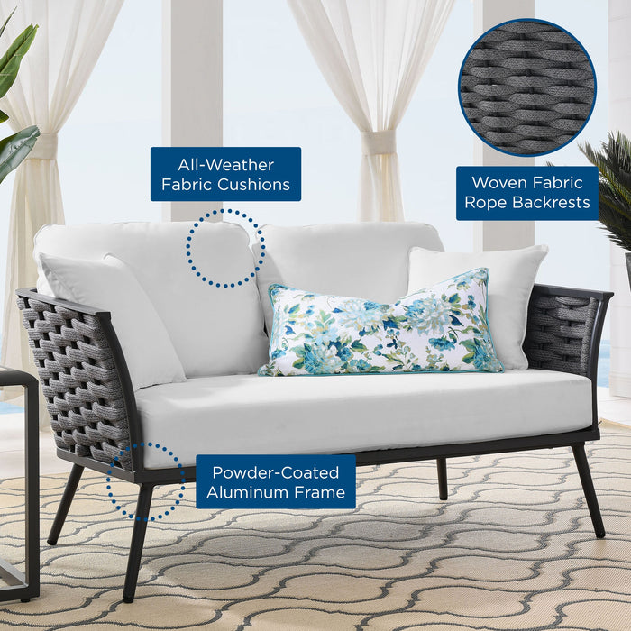 Stance Outdoor Patio Aluminum Loveseat - view 11