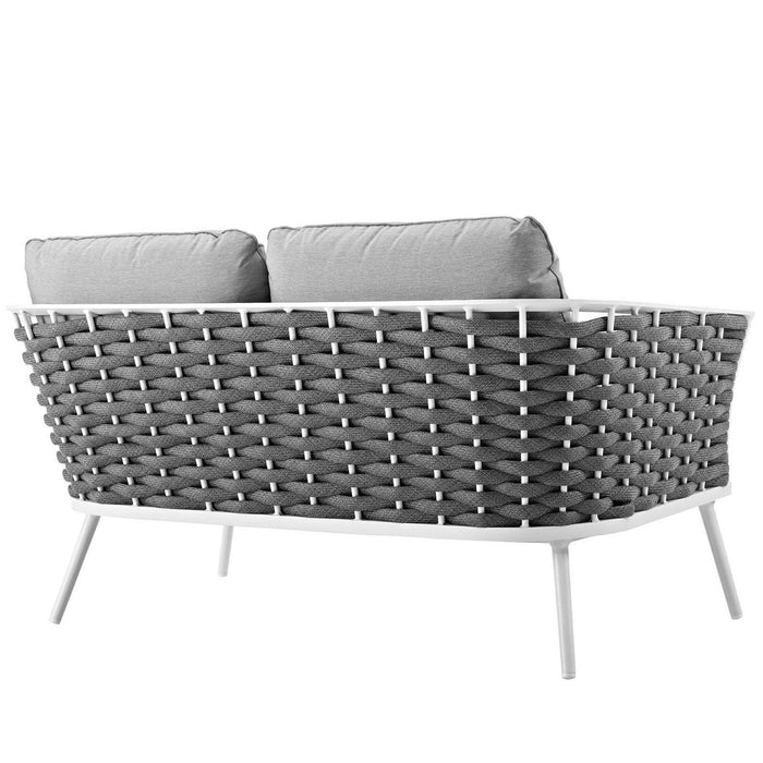 Stance 3 Piece Outdoor Aluminum Sectional Sofa Set by Modway - feature highlight