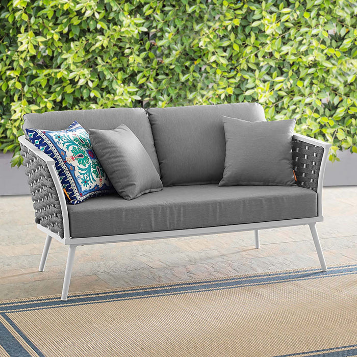 Stance Outdoor Patio Aluminum Loveseat - view 15