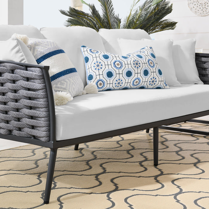 Stance Outdoor Patio Aluminum Sofa - detail close-up