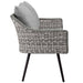 Endeavor Outdoor Patio Wicker Rattan Loveseat - detail close-up