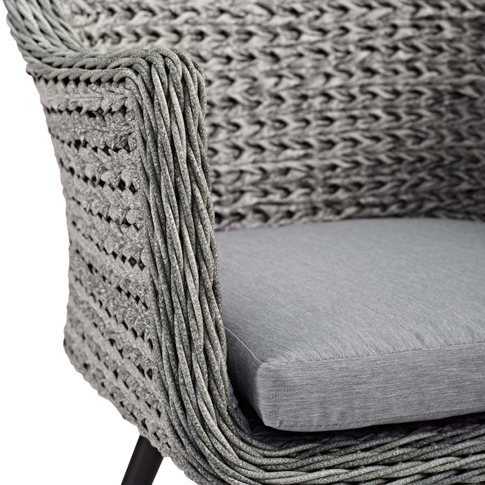 Endeavor Outdoor Patio Wicker Rattan Dining Armchair - view 6