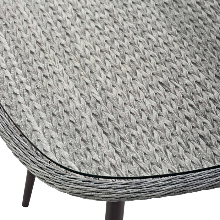 Endeavor 36" Outdoor Patio Wicker Rattan Dining Table - view 5