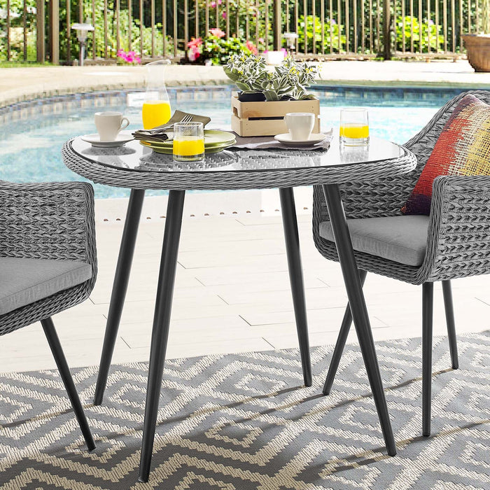 Endeavor 36" Outdoor Patio Wicker Rattan Dining Table - Modway \outdoor\dining tables