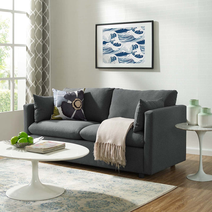 Activate Modern Upholstered Fabric Sofa – Cozy Design with Dense Foam, Easy Assembly, and Shipping!
