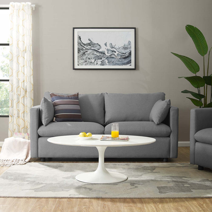 Activate Modern Upholstered Fabric Sofa – Cozy Design with Dense Foam, Easy Assembly, and Shipping!