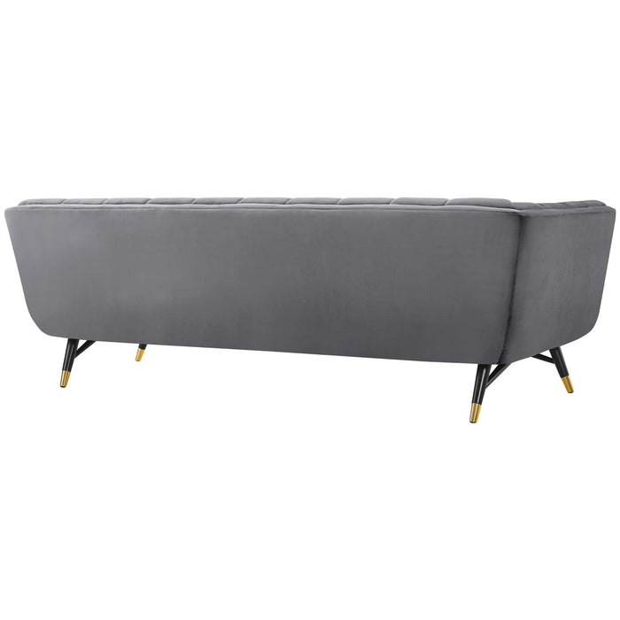 Adept Performance Velvet Sofa – Chic Mid-Century Modern Design with Deep Seating and Premium Comfort