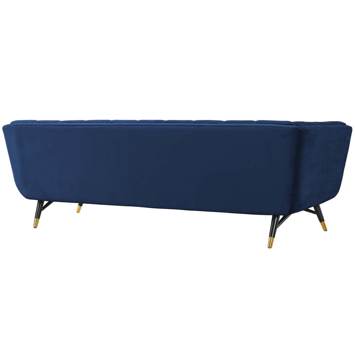 Adept Performance Velvet Sofa – Chic Mid-Century Modern Design with Deep Seating and Premium Comfort