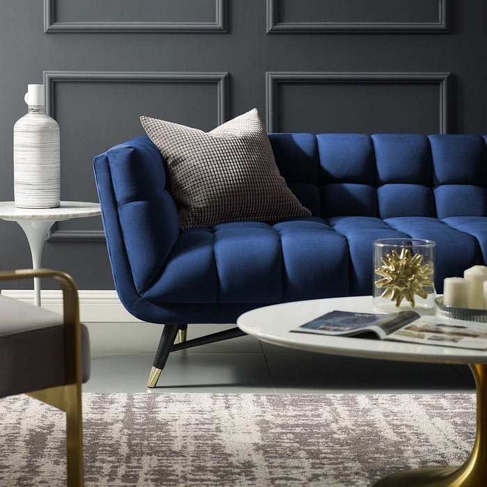 Adept Performance Velvet Sofa – Chic Mid-Century Modern Design with Deep Seating and Premium Comfort