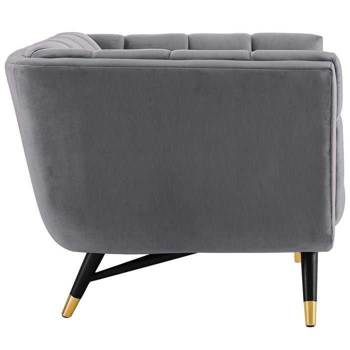 Adept Performance Velvet Armchair - Chic Mid-Century Modern Design with Plush Comfort & Style