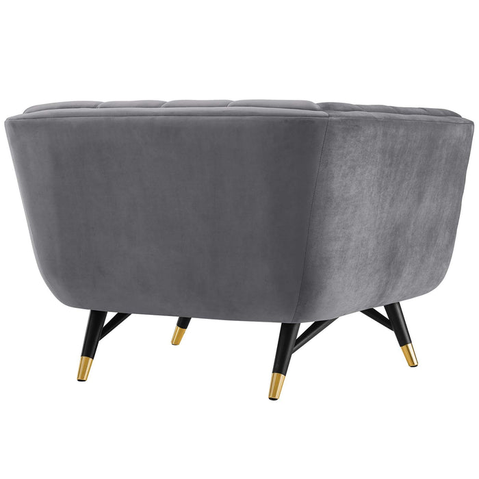 Adept Performance Velvet Armchair - Chic Mid-Century Modern Design with Plush Comfort & Style