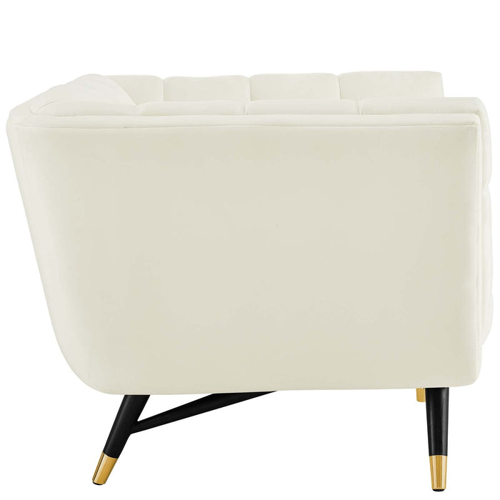 Adept Performance Velvet Armchair - Chic Mid-Century Modern Design with Plush Comfort & Style
